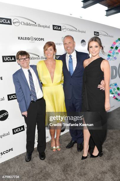 Jake Schuster, Leslie Schuster, Carl Schuster and Alex Schuster attend UCLA Mattel Children's Hospital presents Kaleidoscope 5 on May 6, 2017 in...