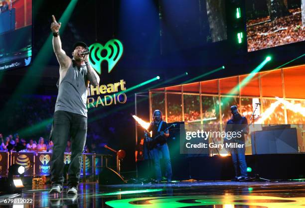 Singer Brantley Gilbert performs onstage during the 2017 iHeartCountry Festival, A Music Experience by AT&T at The Frank Erwin Center on May 6, 2017...