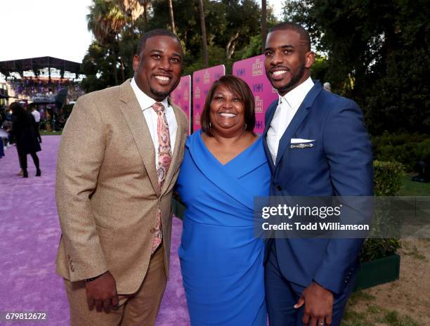 Paul, Robin Paul, and NBA player Chris Paul attend the VH1 'Dear Mama' taping on May 6, 2017 in Los Angeles, California.