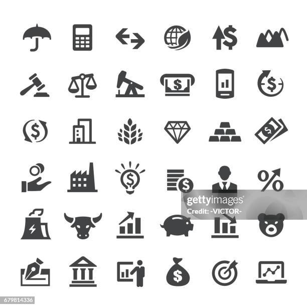 finance market icons - big series - auction stock illustrations