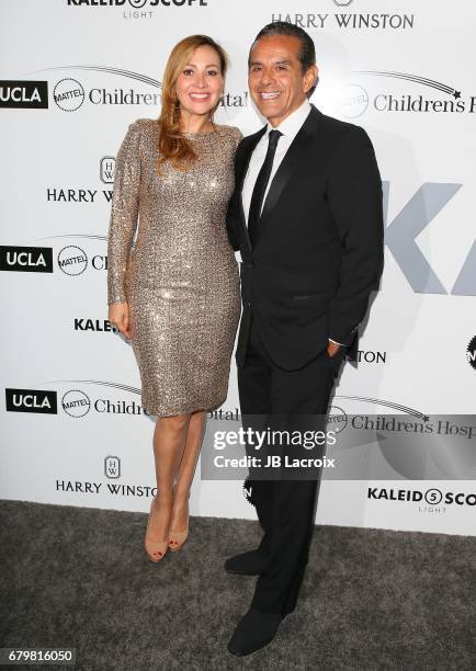 Patricia Govea and Antonio Villaraigosa attend the UCLA Mattel Children's Hospital's Kaleidoscope on May 06, 2017 in Culver City, California.