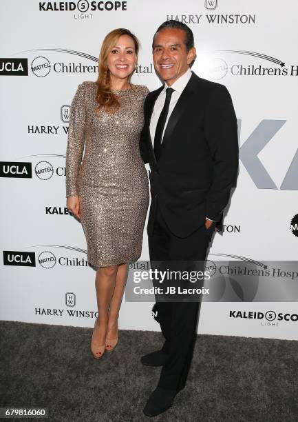 Patricia Govea and Antonio Villaraigosa attend the UCLA Mattel Children's Hospital's Kaleidoscope on May 06, 2017 in Culver City, California.