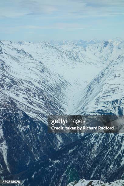 the valley of the timmelsjoch pass between austria and italy - obergurgl stock pictures, royalty-free photos & images