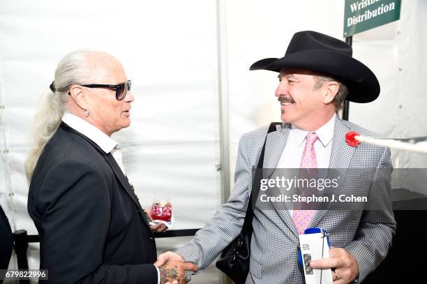 Rickey Medlocke and Kix Brooks attend the 143rd Kentucky Derby at Churchill Downs on May 6, 2017 in Louisville, Kentucky.