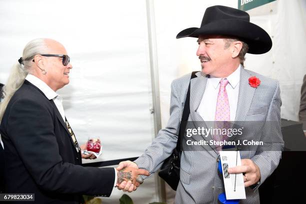 Rickey Medlocke and Kix Brooks attend the 143rd Kentucky Derby at Churchill Downs on May 6, 2017 in Louisville, Kentucky.