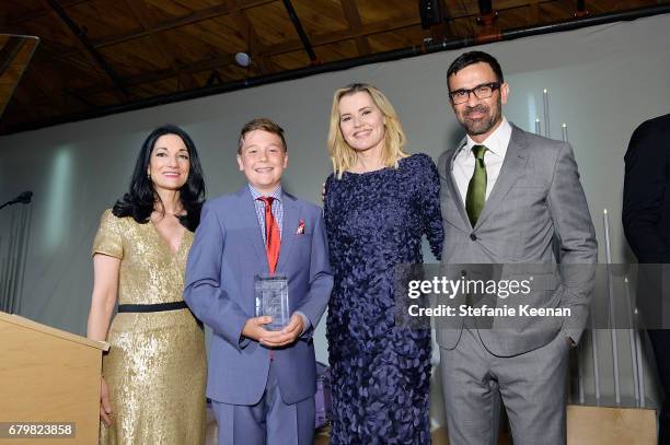 Of UCLA Hospital System Johnese Spisso, honoree Kaii Davis Jarrahy; Geena Davis and Reza Jarrahy attend UCLA Mattel Children's Hospital presents...