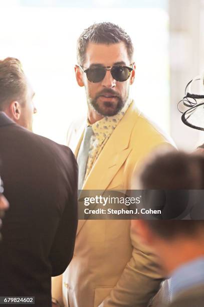 Aaron Rodgers attends the 143rd Kentucky Derby at Churchill Downs on May 6, 2017 in Louisville, Kentucky.