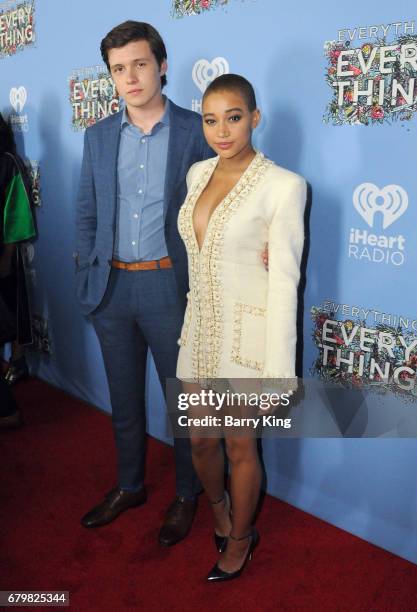 Actor Nick Robinson and actress Amandla Stenberg attend screening of Warner Bros. Pictures' 'Everything, Everything' at TCL Chinese Theatre on May 6,...