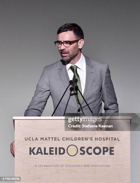 Reza Jarrahy speaks onstage during UCLA Mattel Children's Hospital presents Kaleidoscope 5 on May 6, 2017 in Culver City, California.