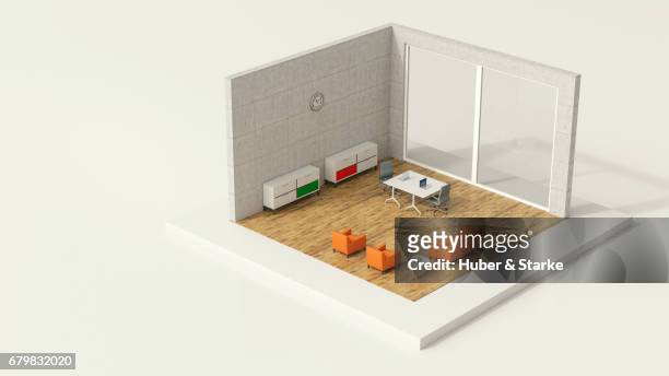 tiny world, modern office - architektur beton fotografías e imágenes de stock
