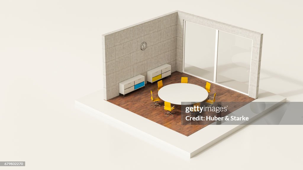 Tiny world, modern office