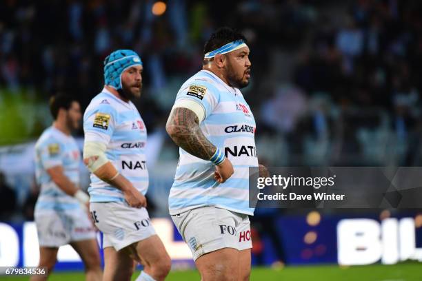 Ben Tameifuna of Racing 92 during the Top 14 match between Racing 92 and Union Bordeaux Begles on May 6, 2017 in Colombes, France.