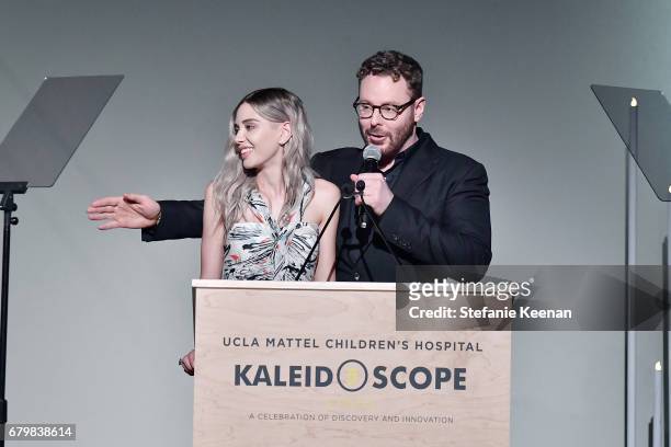 Honorees Alexandra Parker and Sean Parker speak onstage during UCLA Mattel Children's Hospital presents Kaleidoscope 5 on May 6, 2017 in Culver City,...