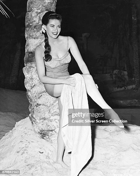 Canadian-American actress Yvonne De Carlo , circa 1950.