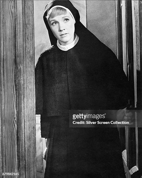 English actress and singer Julie Andrews as the young nun Maria in the musical film 'The Sound of Music', 1965.