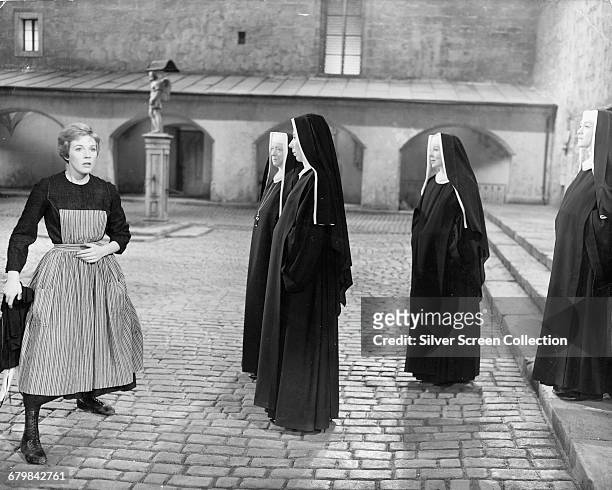 English actress and singer Julie Andrews as the young nun Maria in the musical film 'The Sound of Music', 1965.