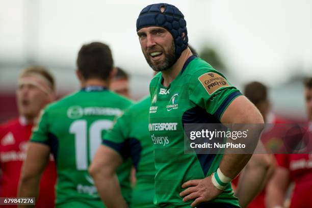 John Muldoon of Connacht during the Guinness PRO12 rugby match between Munster Rugby and Connacht Rugby at Thomond Park Stadium in Limerick, Ireland...