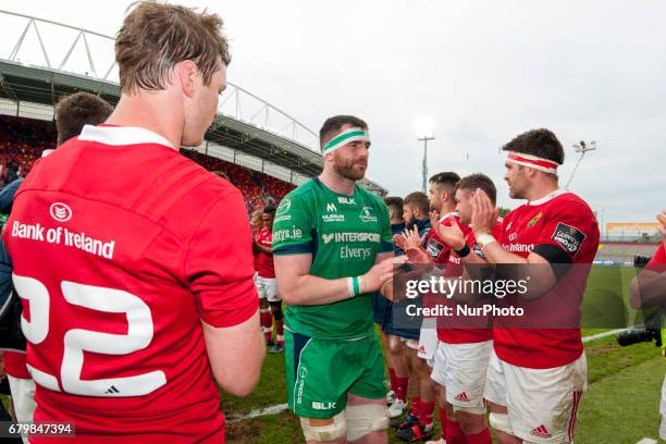 Andrew Browne of Connacht after the Guinness PRO12 rugby match between Munster Rugby and Connacht Rugby at Thomond Park Stadium in Limerick, Ireland...