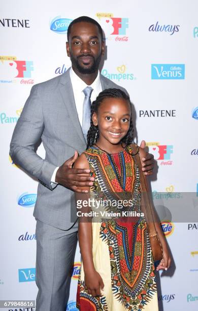 Mo McRae and his daughter Miami attend the 3rd Annual Bentonville Film Festival on May 6, 2017 in Bentonville, Arkansas.
