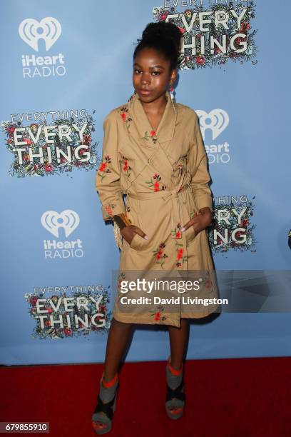 Actress Riele Downs attends the screening of Warner Bros. Pictures' "Everything, Everything" at the TCL Chinese Theatre on May 6, 2017 in Hollywood,...