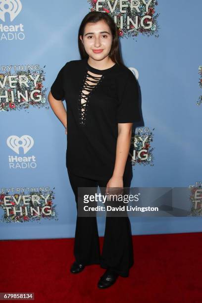 Actress Victoria Strauss attends the screening of Warner Bros. Pictures' "Everything, Everything" at the TCL Chinese Theatre on May 6, 2017 in...