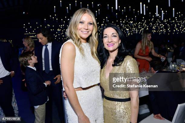 Honoree Gwyneth Paltrow and CEO of UCLA Hospital System Johnese Spisso attend UCLA Mattel Children's Hospital presents Kaleidoscope 5 on May 6, 2017...