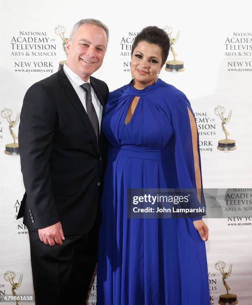 Scott Stanford and Sukanya Krishnan attend 60th Anniversary New York Emmy Awards Gala at Marriott Marquis Times Square on May 6, 2017 in New York...