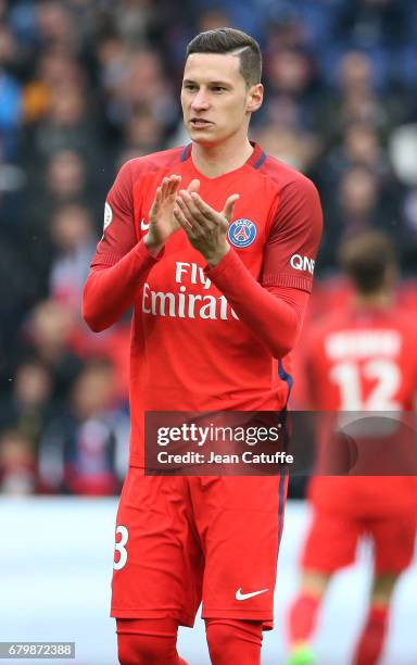 Julian Draxler of PSG during the French Ligue 1 match between Paris Saint-Germain and SC Bastia at Parc des Princes stadium on May 6, 2017 in Paris,...