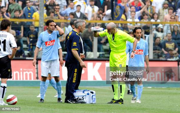 During the "Serie A" 2007/2008 match, round 34, between Parma and Napoli at the "Ennio Tardinii" stadium in Parma.