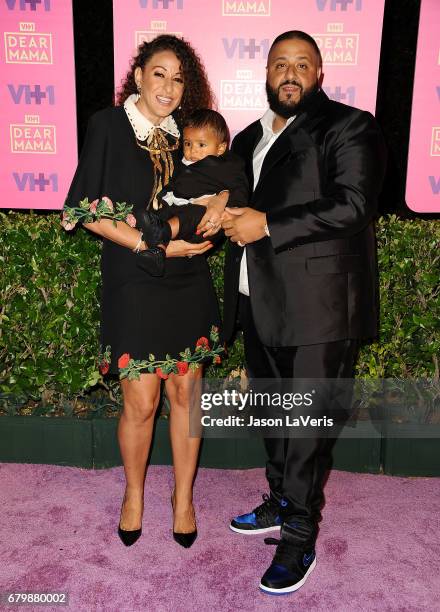 Khaled, Nicole Tuck and son Asahd Tuck Khaled attend VH1's 2nd annual "Dear Mama: An Event to Honor Moms" on May 6, 2017 in Pasadena, California.