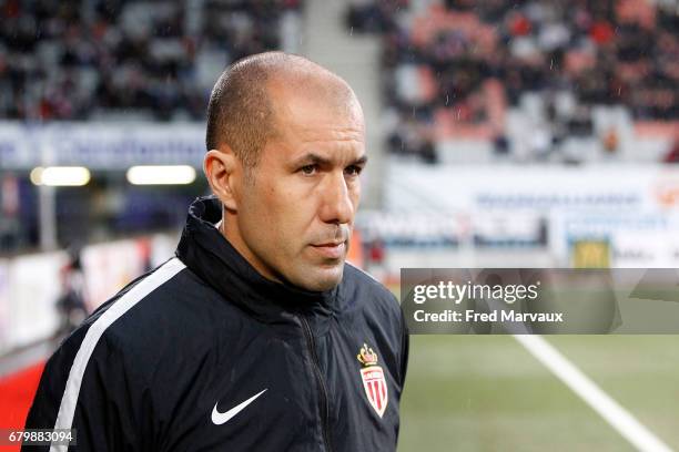 Leonardo Jardim coach of Monaco during the Ligue 1 match between As Nancy Lorraine and As Monaco at Stade Marcel Picot on May 6, 2017 in Nancy,...