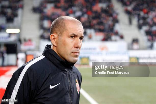 Leonardo Jardim coach of Monaco during the Ligue 1 match between As Nancy Lorraine and As Monaco at Stade Marcel Picot on May 6, 2017 in Nancy,...