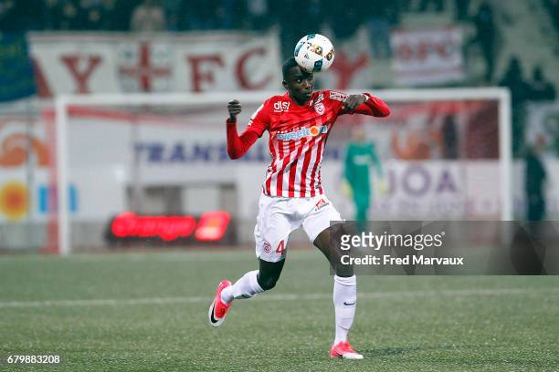 Modou Diagne of Nancy during the Ligue 1 match between As Nancy Lorraine and As Monaco at Stade Marcel Picot on May 6, 2017 in Nancy, France.