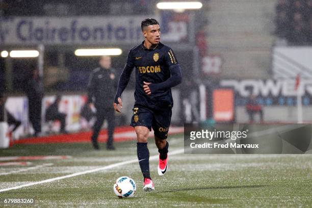 Nabil Dirar of Monaco during the Ligue 1 match between As Nancy Lorraine and As Monaco at Stade Marcel Picot on May 6, 2017 in Nancy, France.