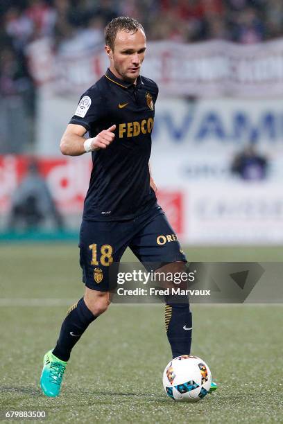 Valere Germain of Monaco during the Ligue 1 match between As Nancy Lorraine and As Monaco at Stade Marcel Picot on May 6, 2017 in Nancy, France.