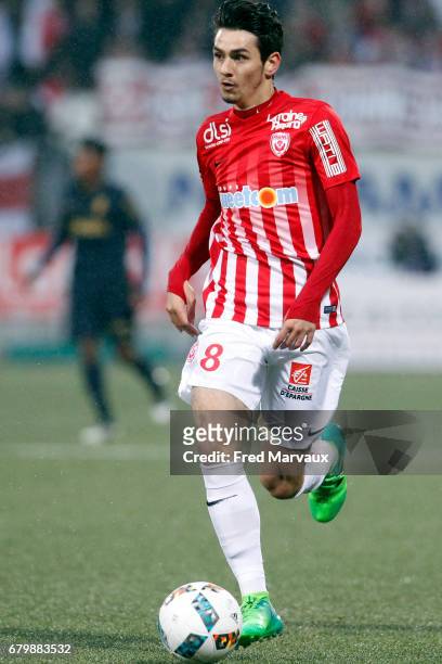 Vincent Marchetti of Nancy during the Ligue 1 match between As Nancy Lorraine and As Monaco at Stade Marcel Picot on May 6, 2017 in Nancy, France.