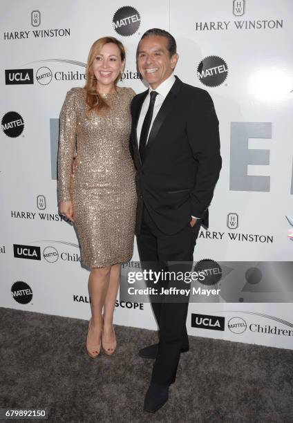 Patricia Govea and Antonio Villaraigosa attend the UCLA Mattel Children's Hospital's Kaleidoscope 5 at 3LABS on May 06, 2017 in Culver City,...