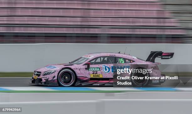 Lucas Auer of Mercedes-AMG DTM Team HWA during the DTM free practice session 3 at the Hockenheimring on Day 2 of the DTM German Touring Car Masters...