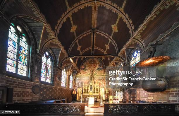 upper basilica of the holy blood in flemish gothic style in bruges, belgium, a unesco heritage site - brygge bildbanksfoton och bilder
