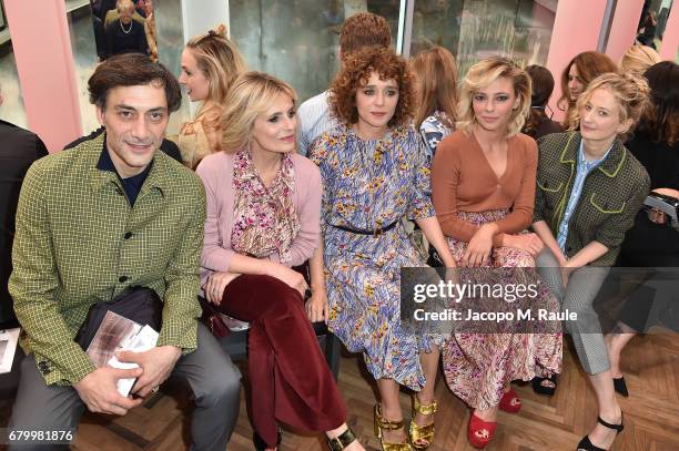 Filippo Timi, Isabella Ferrari, Valeria Golino, Jasmine Trinca and Alba Rohrwacher while attending the Prada Resort 2018 Womenswear Show in...