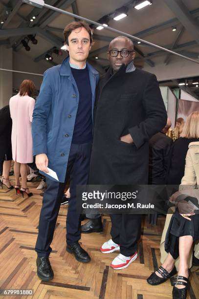 Emanuele Farneti and Edward Enninful while attending the Prada Resort 2018 Womenswear Show in Osservatorio on May 7, 2017 in Milan, Italy.