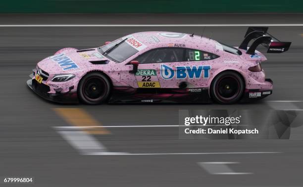 Lucas Auer of Mercedes-AMG Motorsport BWT in action during race 2 of the DTM German Touring Car Hockenheim at Hockenheimring on May 7, 2017 in...