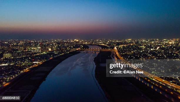 night view of tokyo - 観光 stock pictures, royalty-free photos & images