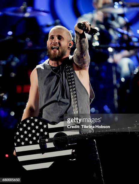 Brantley Gilbert performs at the 2017 iHeartCountry Music Festival at The Frank Erwin Center on May 6, 2017 in Austin, Texas.