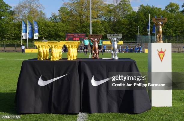 Cups during the award ceremony of the Nike Premier Cup 2017 on may 7, 2017 in Berlin, Germany.