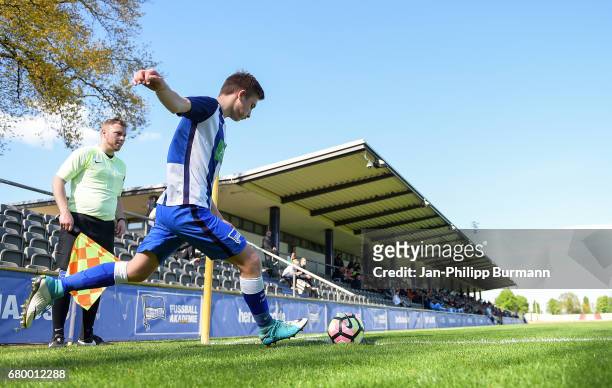 Torben Rhein of Hertha BSC U14 during the game of the 3rd place during the Nike Premier Cup 2017 on may 7, 2017 in Berlin, Germany.