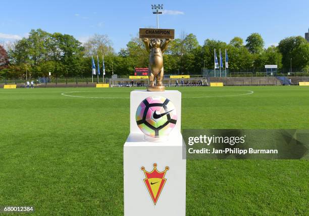 Nike Premier Cup 2017 European Finals Champion winner cup and football during the Nike Premier Cup 2017 on may 7, 2017 in Berlin, Germany.