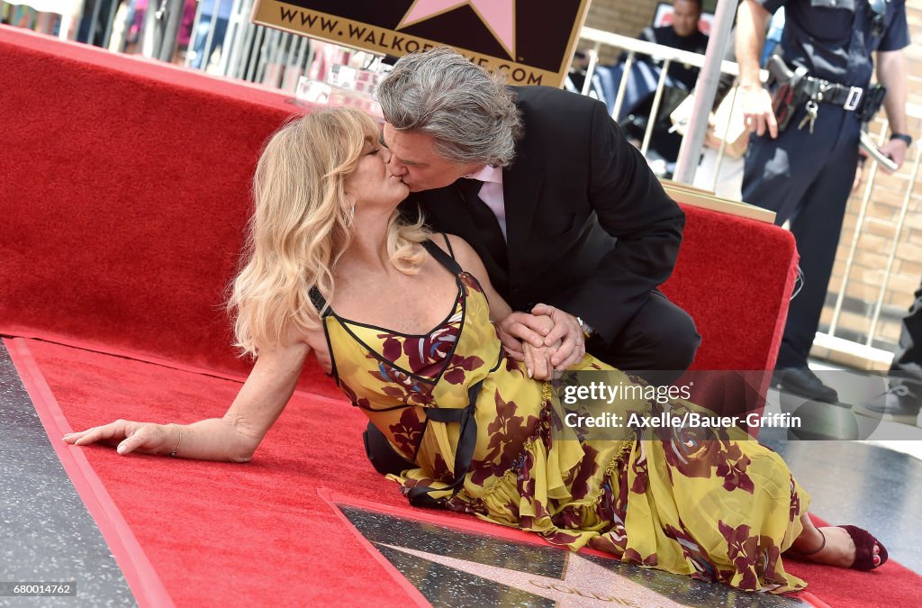 Goldie Hawn And Kurt Russell Honored With Double Star Ceremony On The Hollywood Walk Of Fame