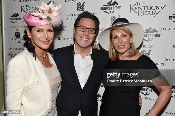 Shiela Rosenblum, Dr. Howard Sobel and Dottie Herman attend the Kentucky Derby Party New York City at Le Cirque on May 6, 2017 in New York City.