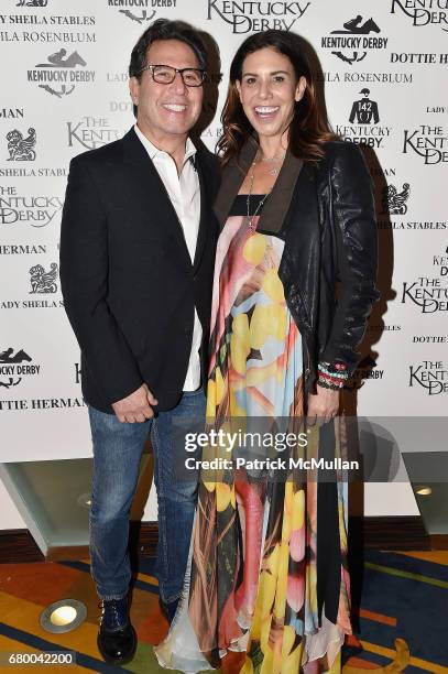 Dr. Howard Sobel and Cindy Barshop attend the Kentucky Derby Party New York City at Le Cirque on May 6, 2017 in New York City.